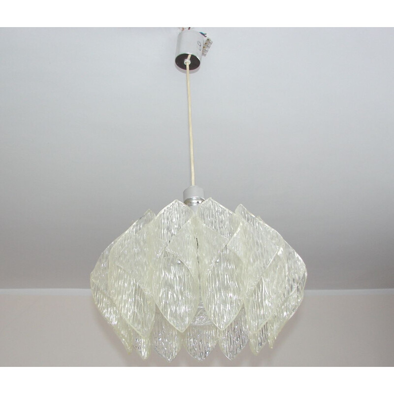 Vintage acrylic pendant lamp, 1970