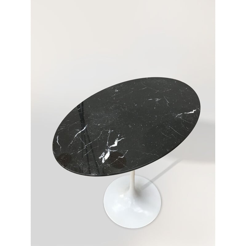 Tulip coffee table in black Marquina marble by Eero Saarinen for Knoll International