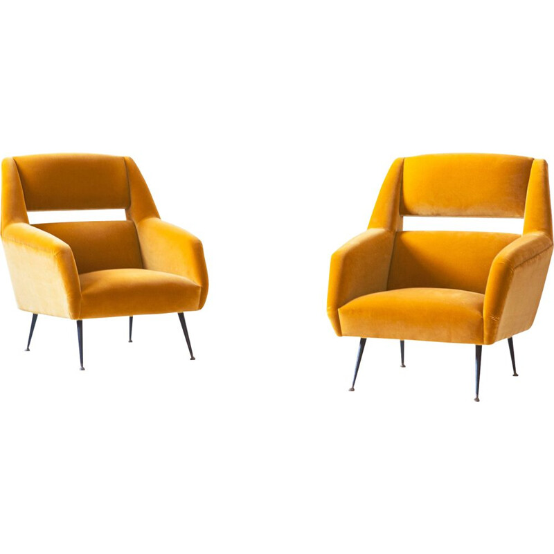 Pair of vintage armchairs by Gigi Radice 1950s