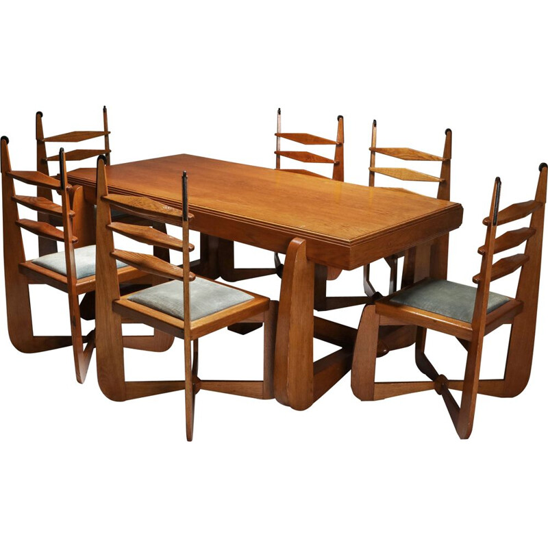 Vintage oak dining room set by Kramer and Hildo Krop by Martinus Granpré Molière, Netherlands 1930