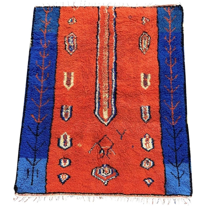 Vintage Berbere-Teppich Beni Ouarain