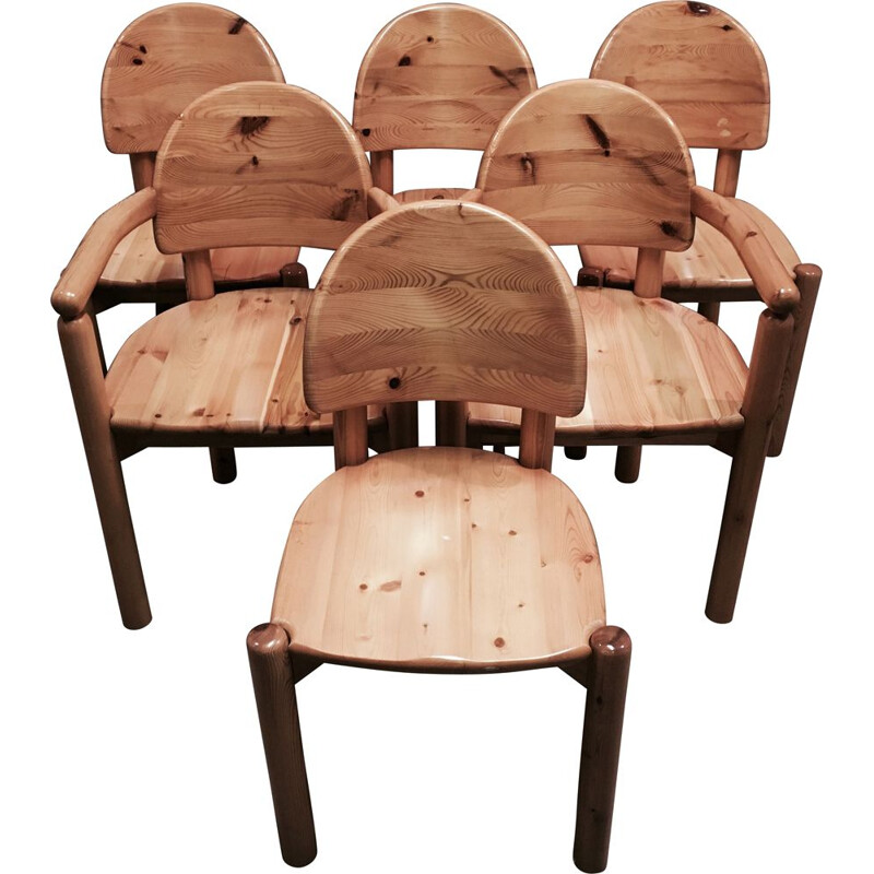 Chaise vintage en bois massif Rainer Daumiller