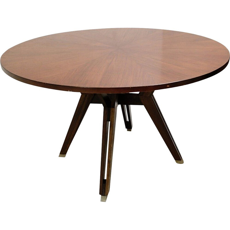 Vintage Round Table By Ico Parisi For M.I.M Roma Italy 1958s