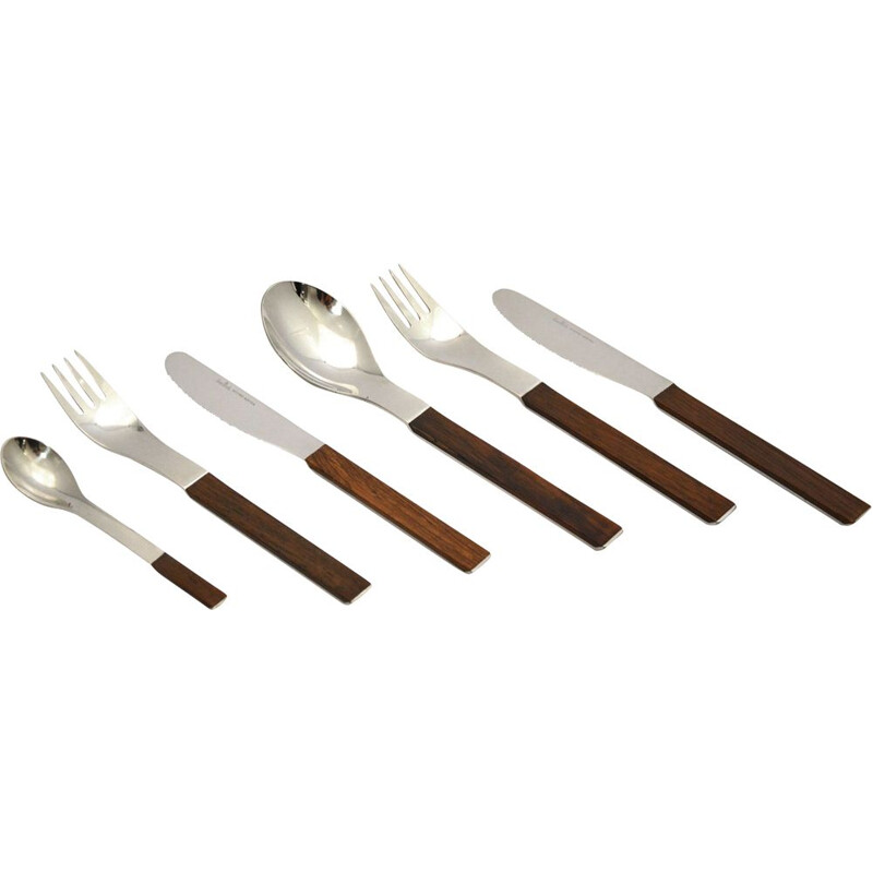Rosewood Cutlery Set By Carl Auböck Iii For Rosenthal, 1967
