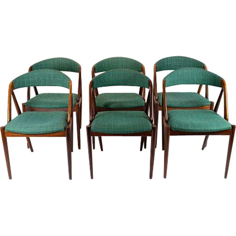 Set of 6 dining room chairs, model 31, Kai Kristiansen for Schou Andersen 1960s. 