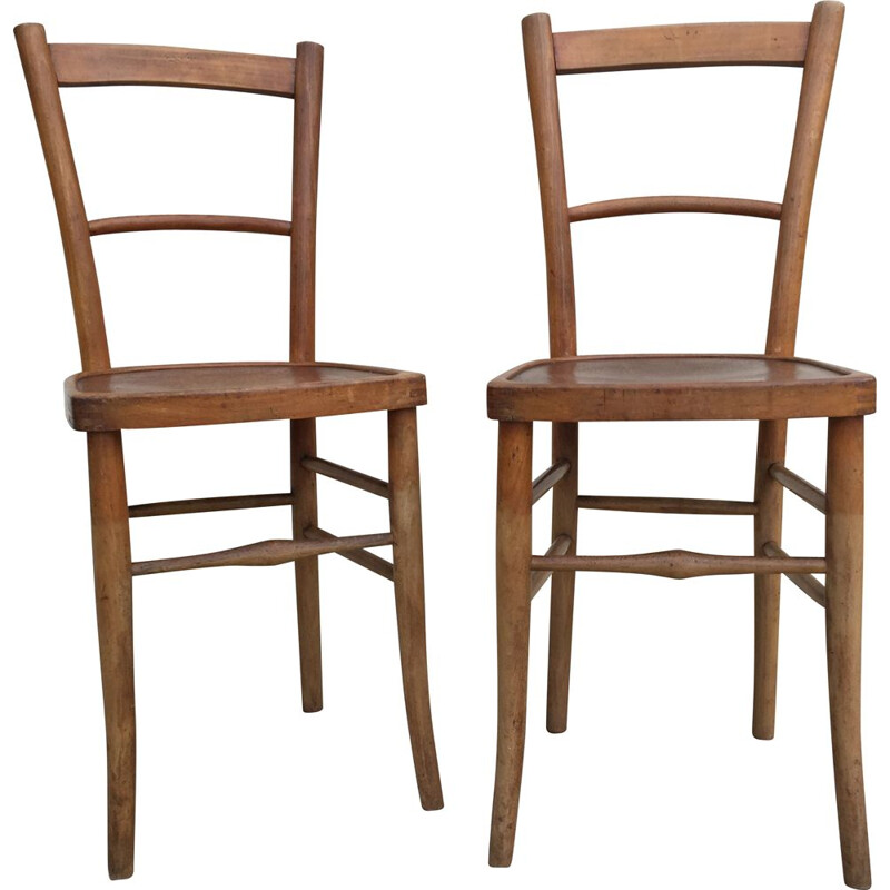 Pair of vintage bistro chairs, Art nouveau 1930