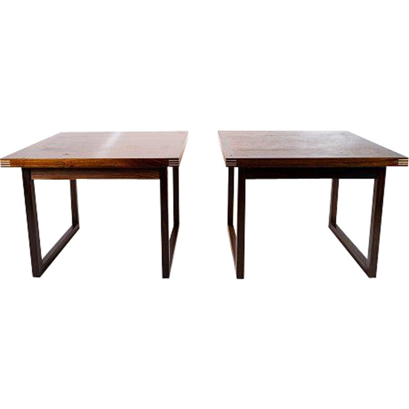 Pair of vintage rosewood side tables, Denmark 1960