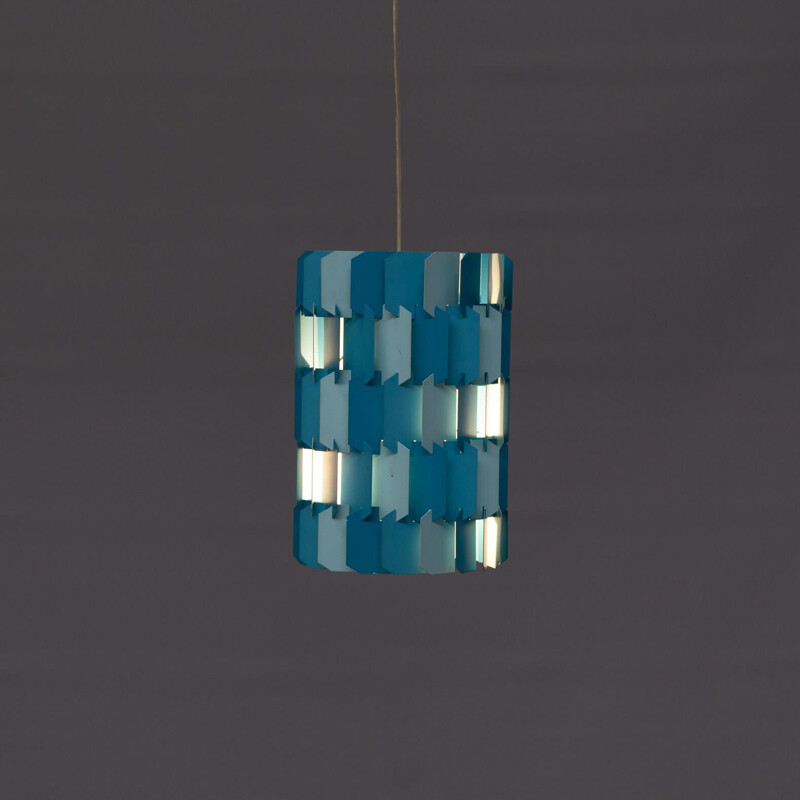 Vintage "facet pop" pendant lamp Louis Weisdorf for Lyfa 1970