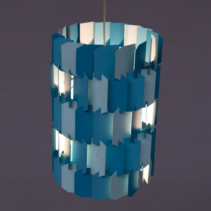 Vintage "facet pop" pendant lamp Louis Weisdorf for Lyfa 1970