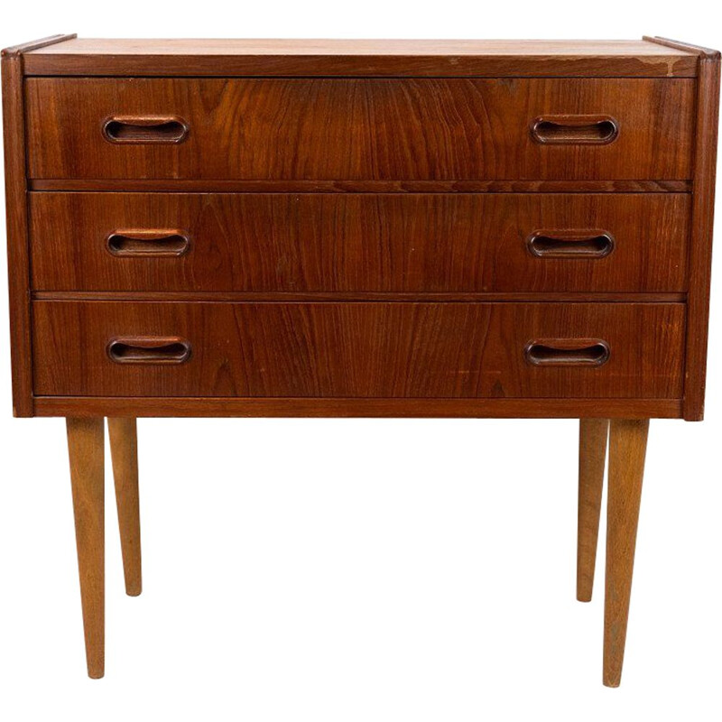 Small vintage teak chest of drawers, Denmark 1960