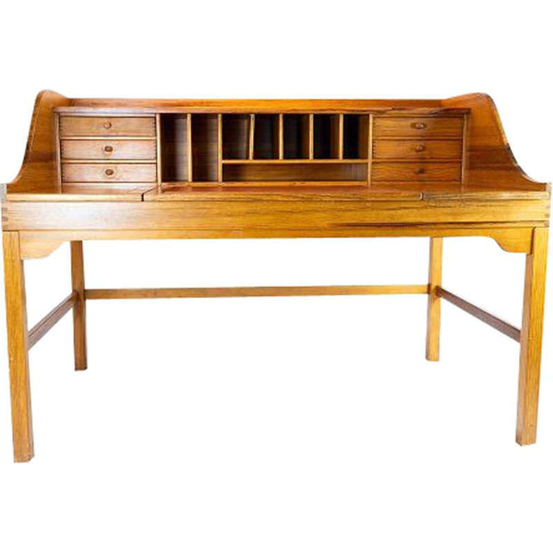 Vintage Oregon pine desk by Andreas Hansen and Hadsten Wood industry