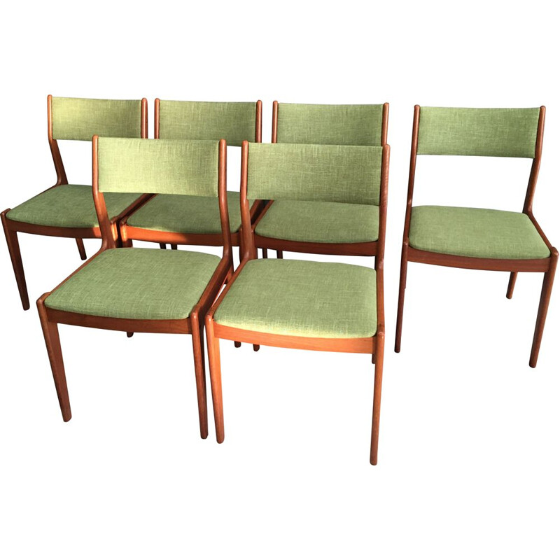 6 vintage IMHA teak chairs, 1960