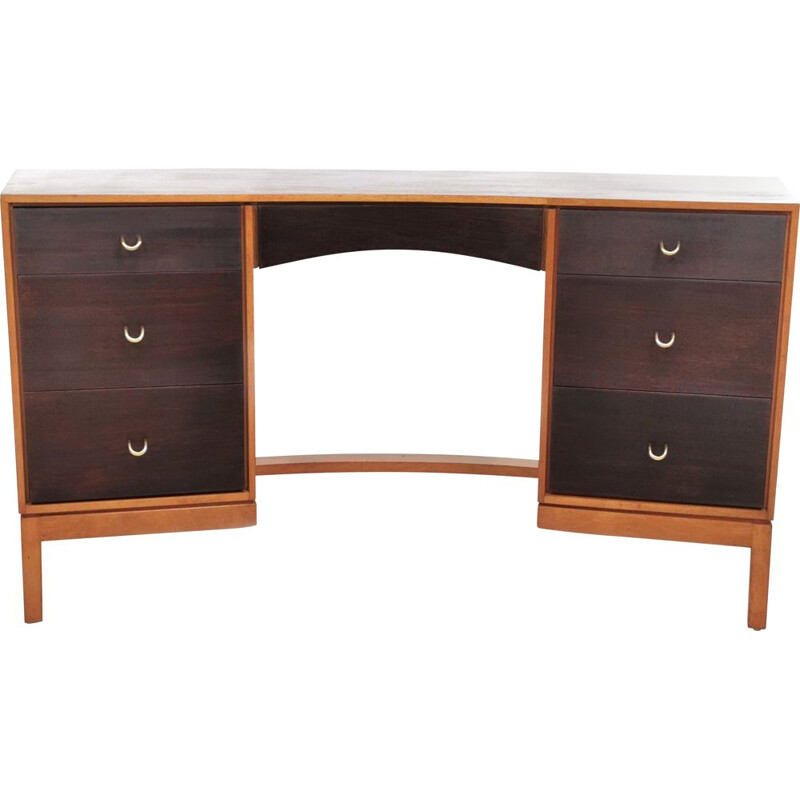 Vintage teak and oak leaf desk, Denmark 1960