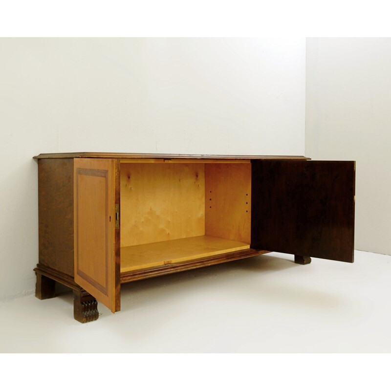 Vintage Intarsia highboard, Art Deco, 1930's Sweden