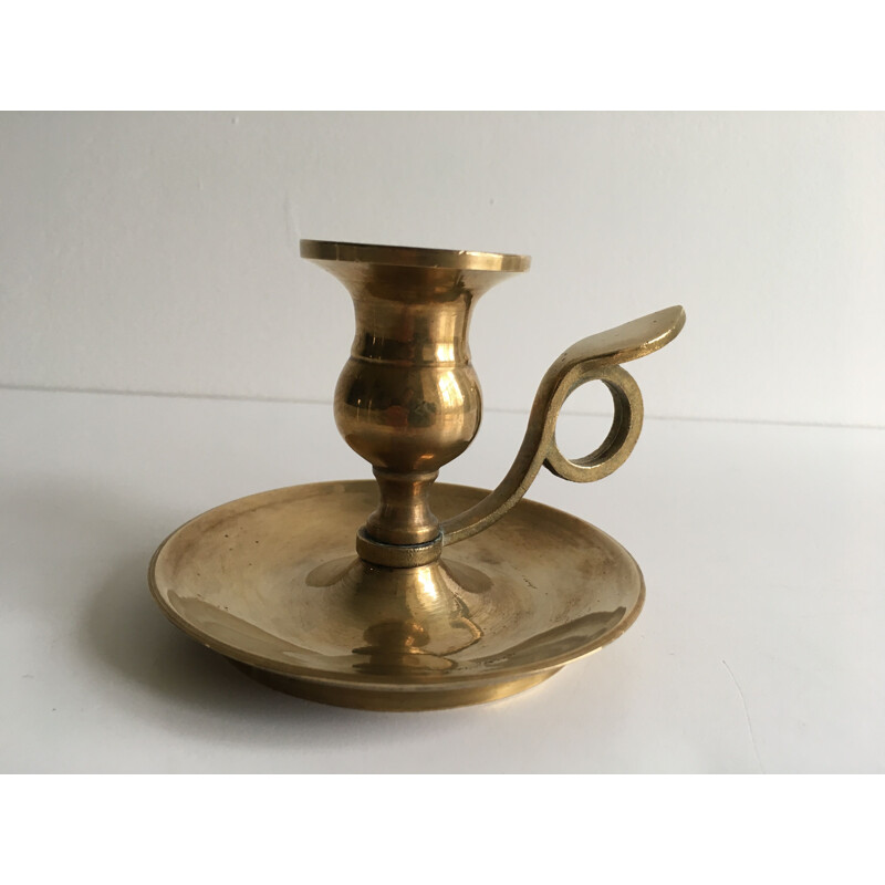 Vintage Hand Candle Holder in Solid Brass