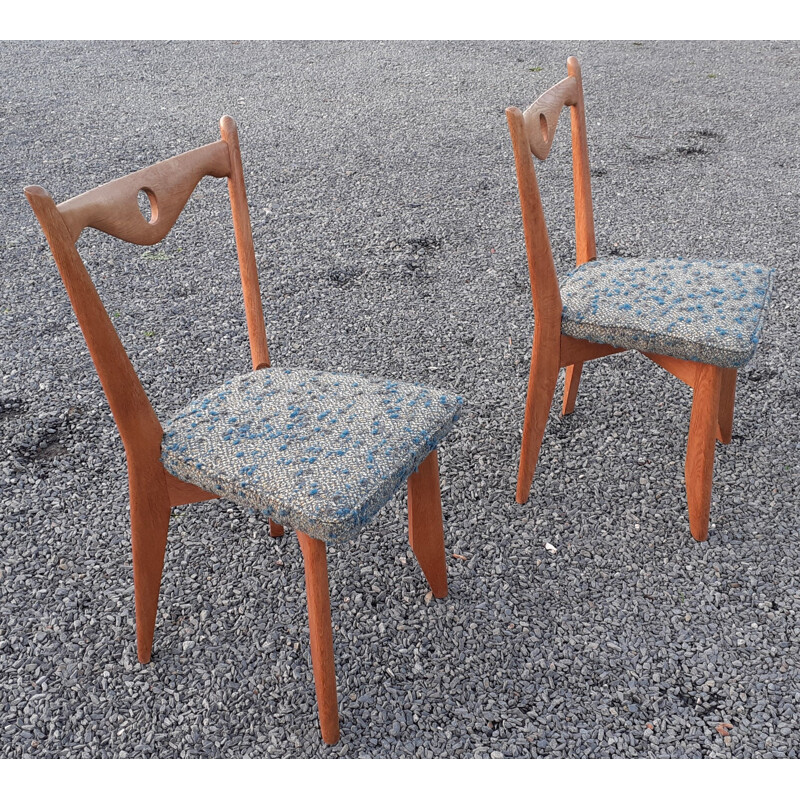 Paire de chaises vintage Guillerme & Chambron