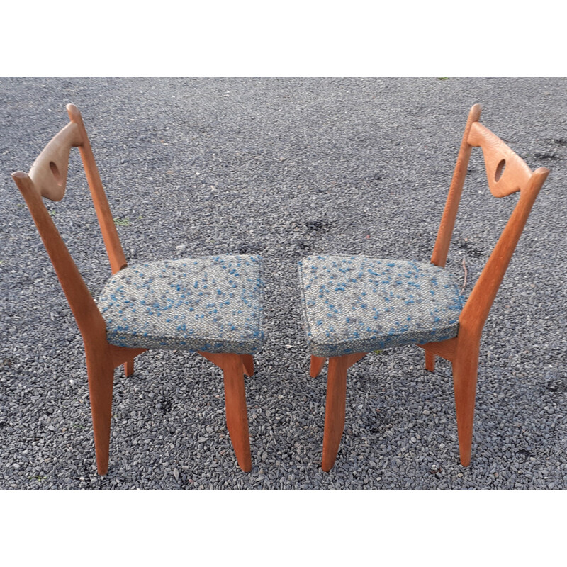 Pair of vintage chairs Guillerme & Chambron