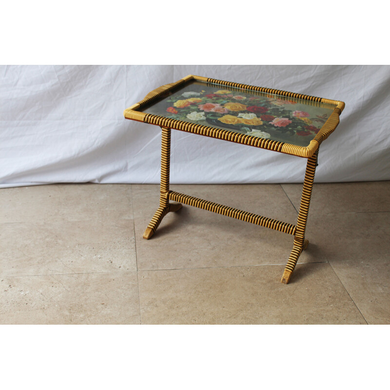 Vintage floral folding table 1950s