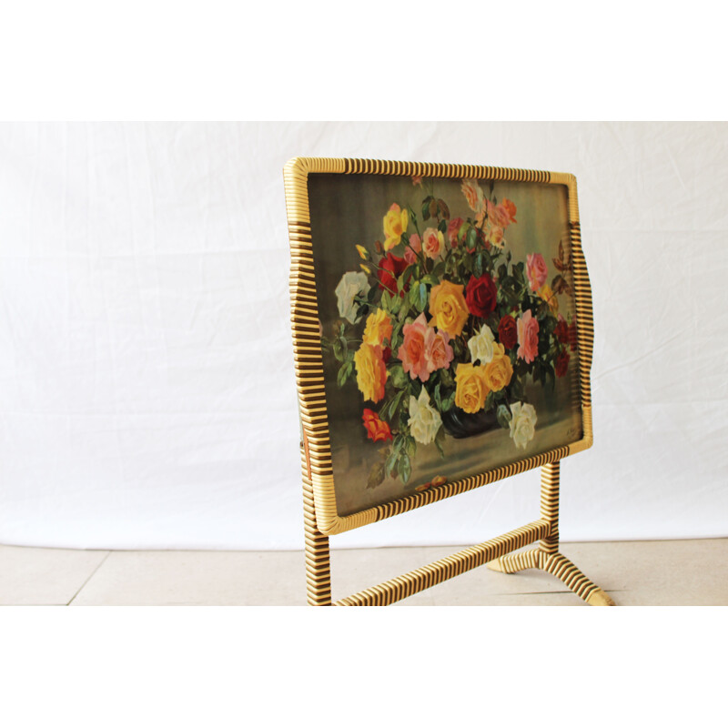 Vintage floral folding table 1950s