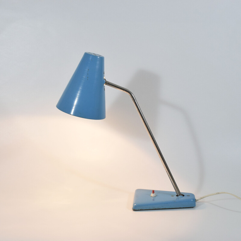 Vintage blue desk lamp 1960
