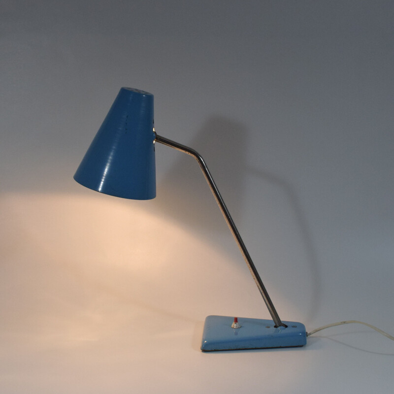 Vintage blue desk lamp 1960