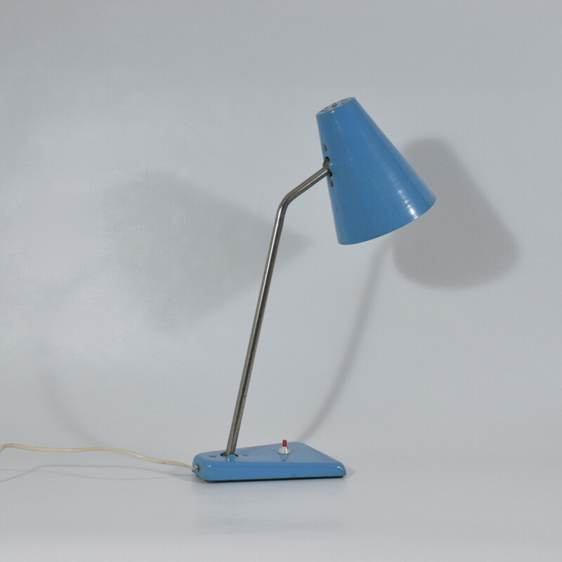 Vintage blue desk lamp 1960