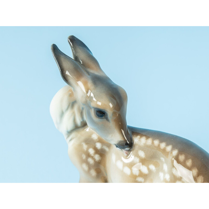 Vintage Porcelain figure Charming fawn Rosenthal Germany 1950s