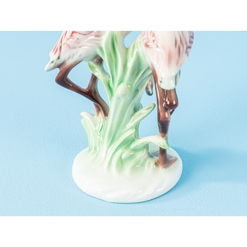 Vintage Porcelain figure Charming flamingos Goebel Germany 1950