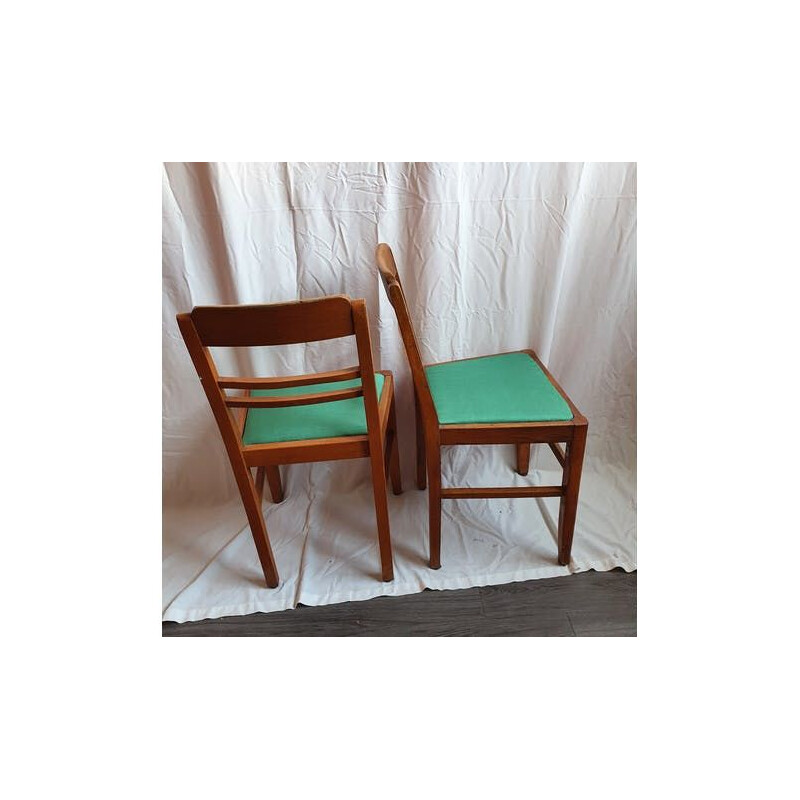 Set of 4 vintage bistro chairs 1940
