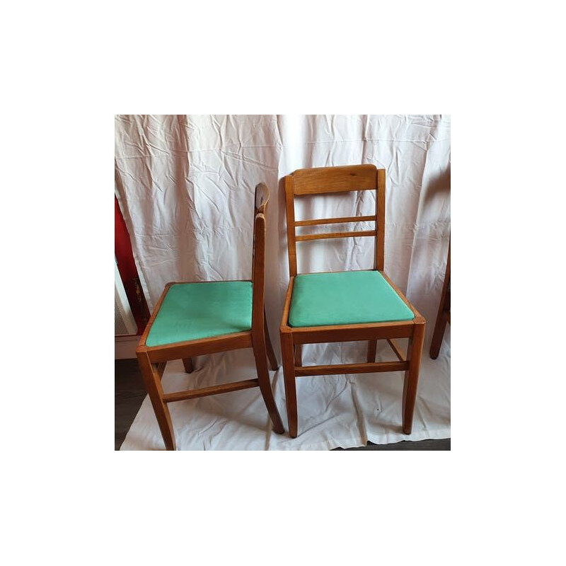 Set of 4 vintage bistro chairs 1940
