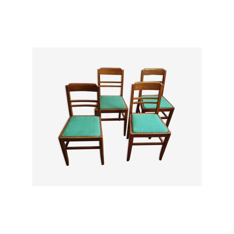 Set of 4 vintage bistro chairs 1940