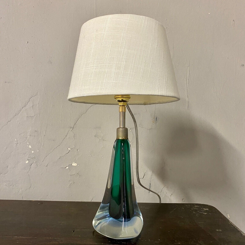 Vintage Murano lamp in green color 1960