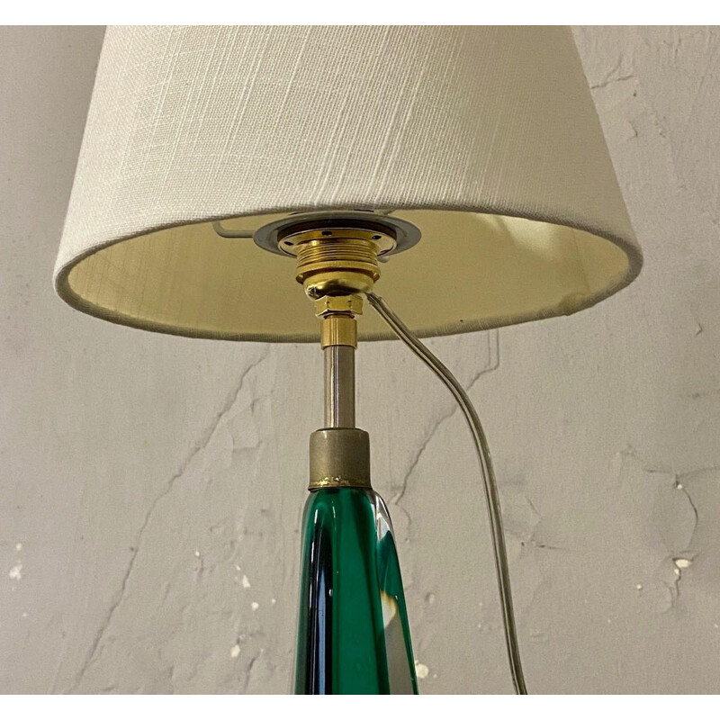 Vintage Murano lamp in green color 1960