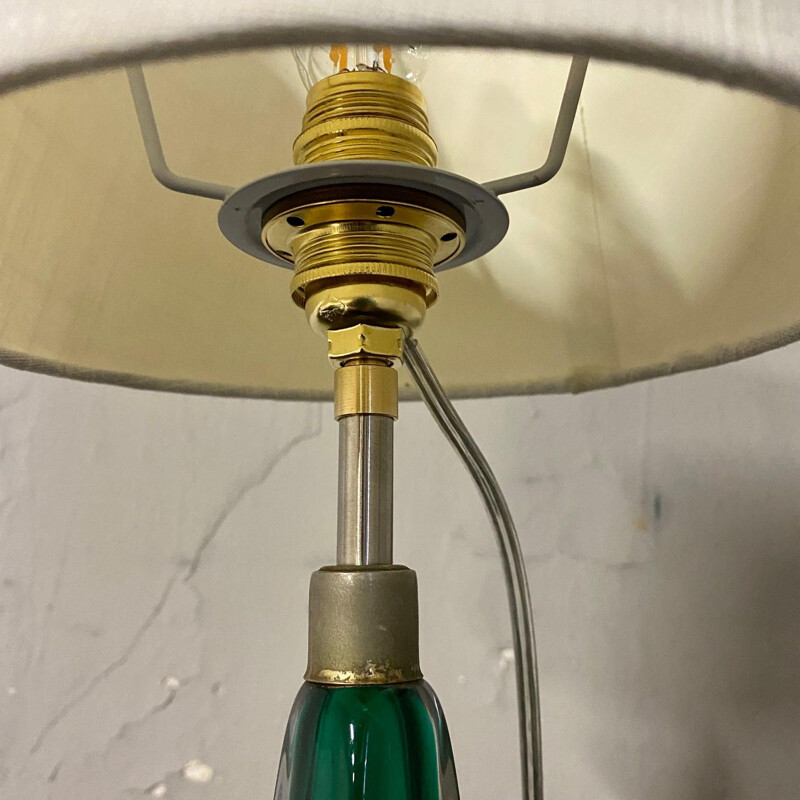 Vintage Murano lamp in green color 1960