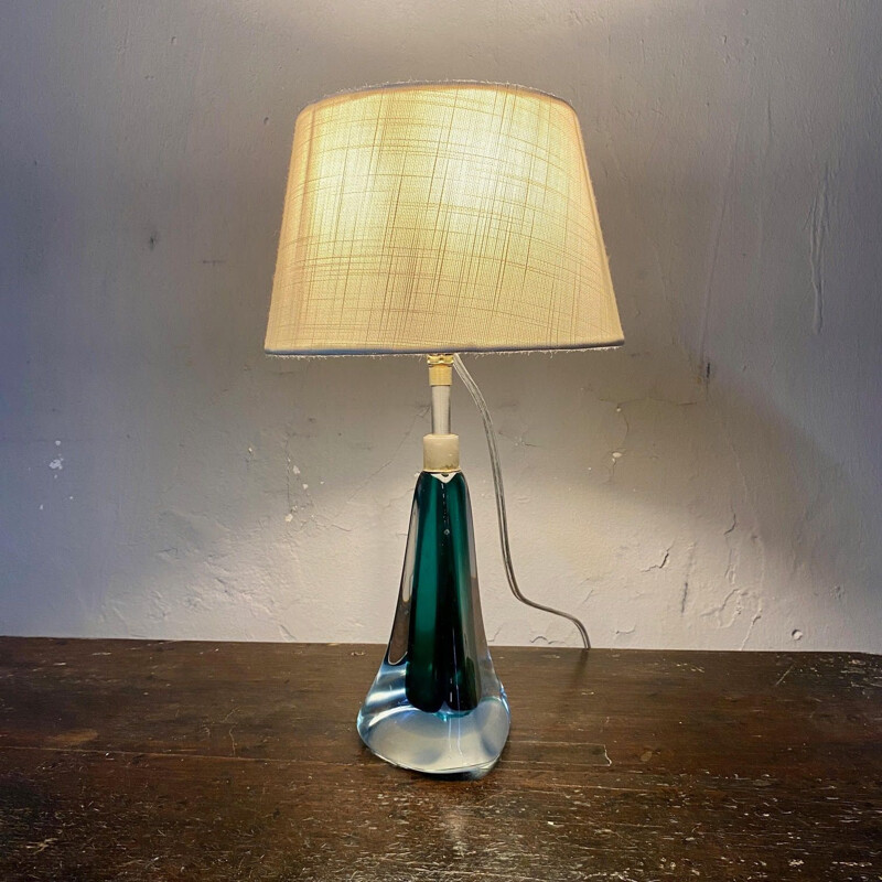 Vintage Murano lamp in green color 1960