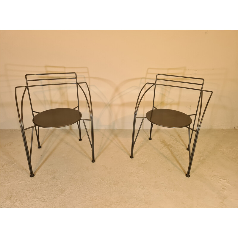 Paire de chaise vintage de Pascal Mourgue 1985