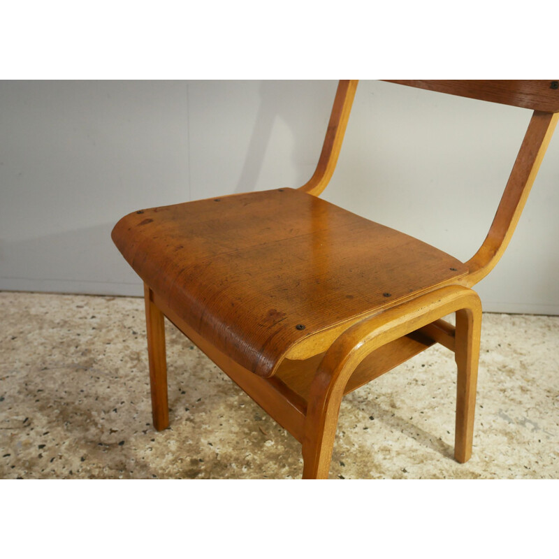 Mid century plywood stacking chair 1960s