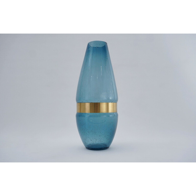 Vintage Dara International glass vase Italian 1980