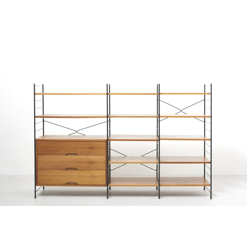 Vintage Freestanding Shelving System in Teak by WHB Germany 1960