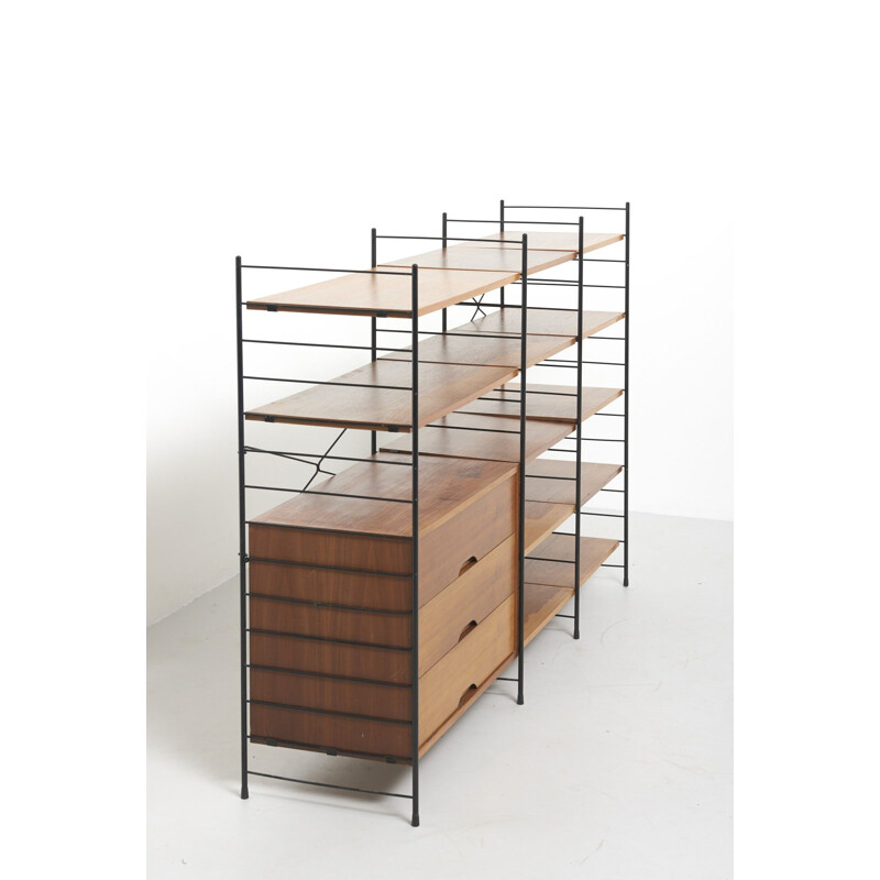 Vintage Freestanding Shelving System in Teak by WHB Germany 1960