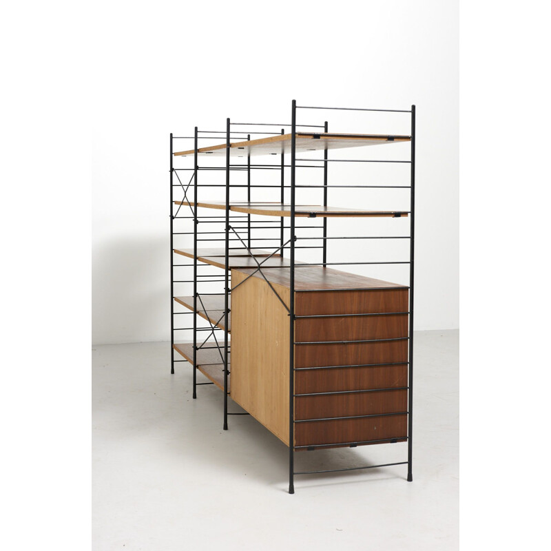 Vintage Freestanding Shelving System in Teak by WHB Germany 1960