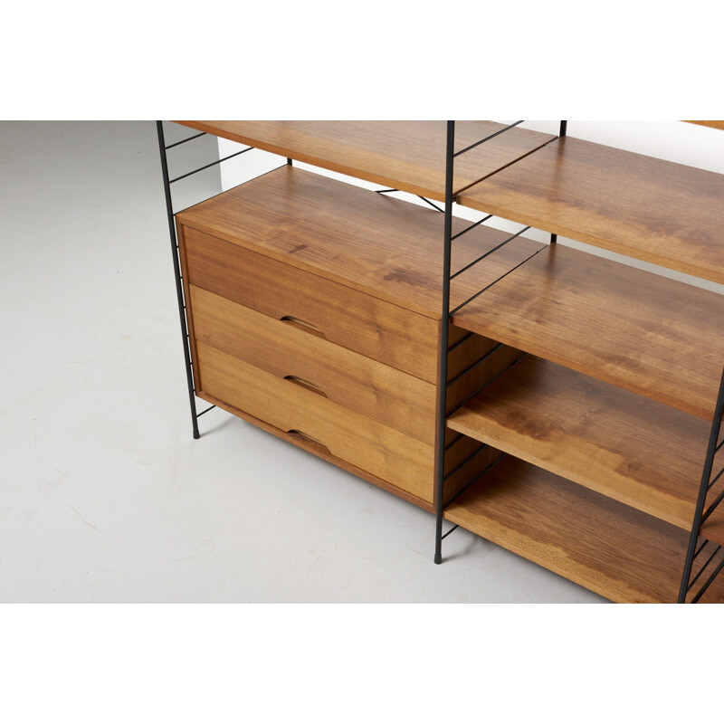 Vintage Freestanding Shelving System in Teak by WHB Germany 1960