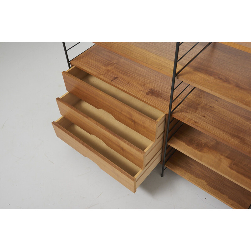Vintage Freestanding Shelving System in Teak by WHB Germany 1960