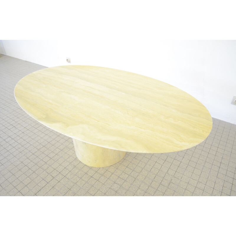 Table basse Vintage Travertine 1980