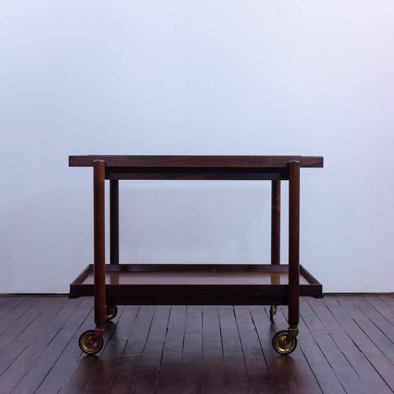 Vintage Serving trolley in rosewood designed by Poul Hundevad