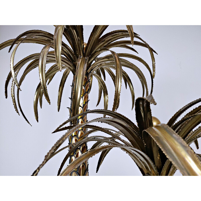 Vintage Brass palm tree floor lamp