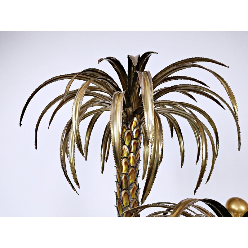 Vintage Brass palm tree floor lamp