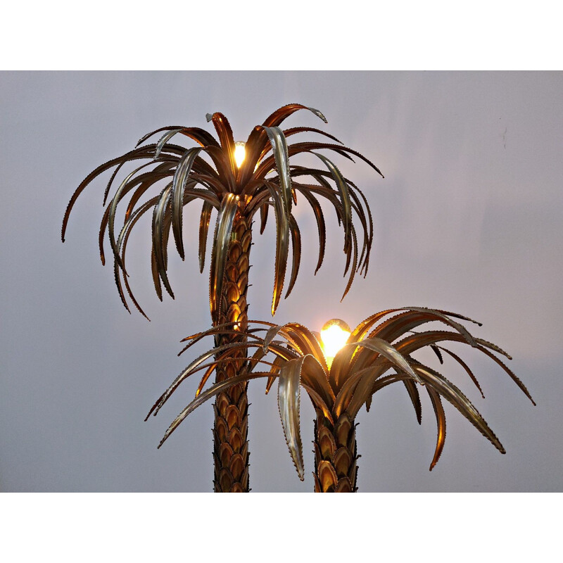 Vintage Brass palm tree floor lamp