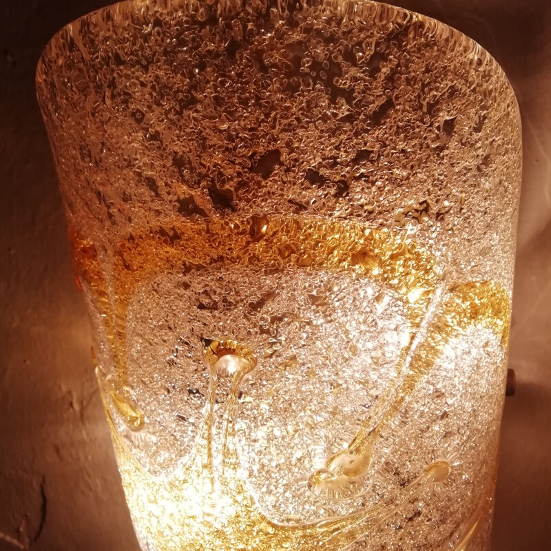 Lampada da parete in vetro di Murano vintage, 1970