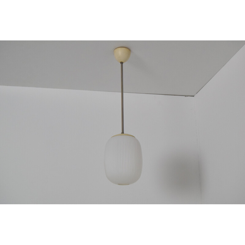 Lampadario in vetro vintage 1950